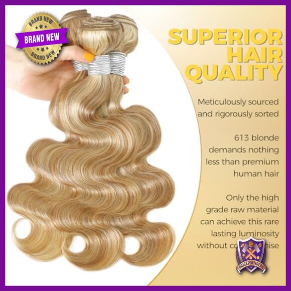 14 Inch Body Wave Human Hair Extensions, 100% Virgin Hair, Tangle-Free